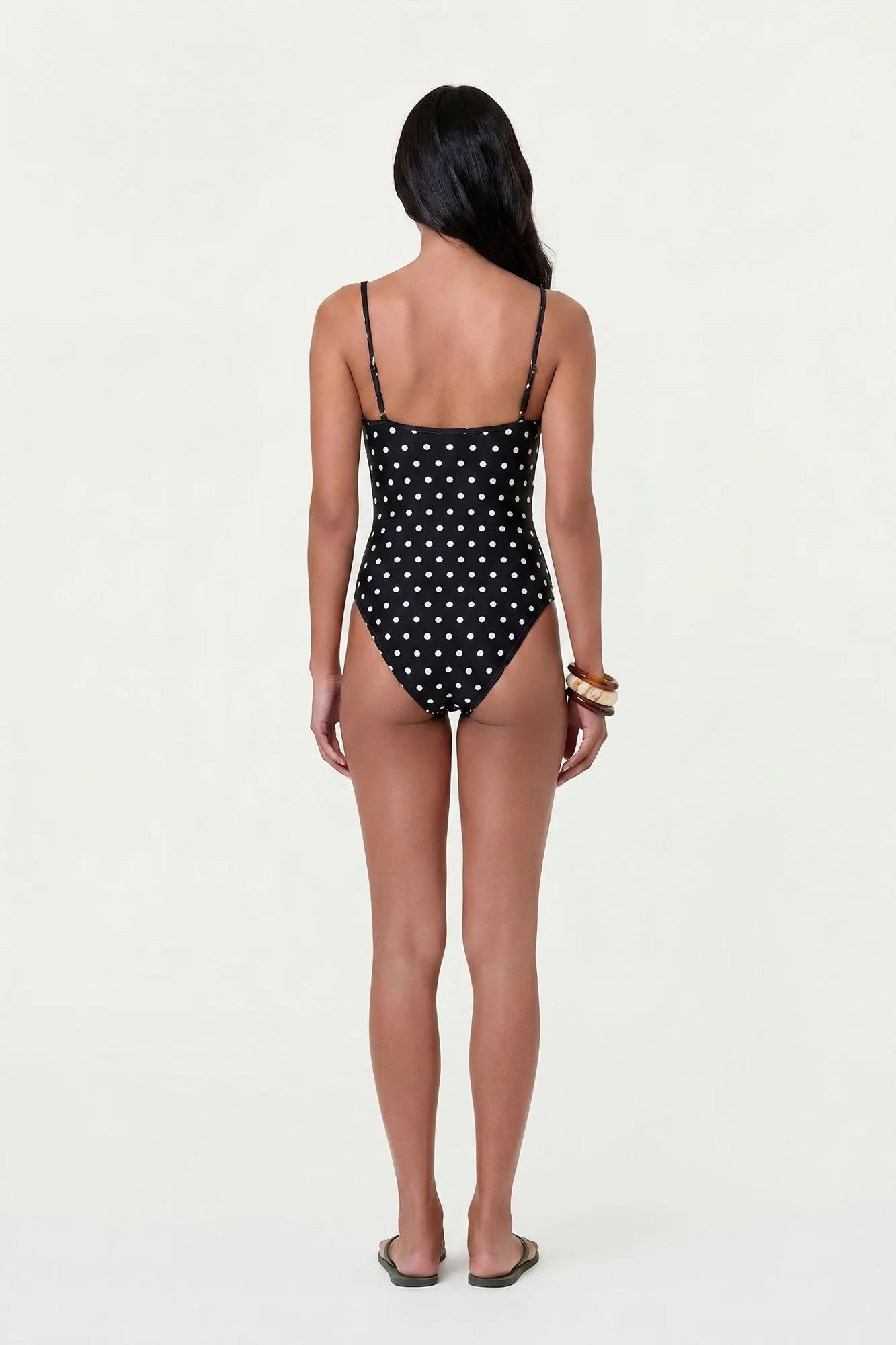 ANELA ONE PIECE SUIT - BLACK IVORY POLKA DOT sold by NICHOLAS product image thumbnail 3