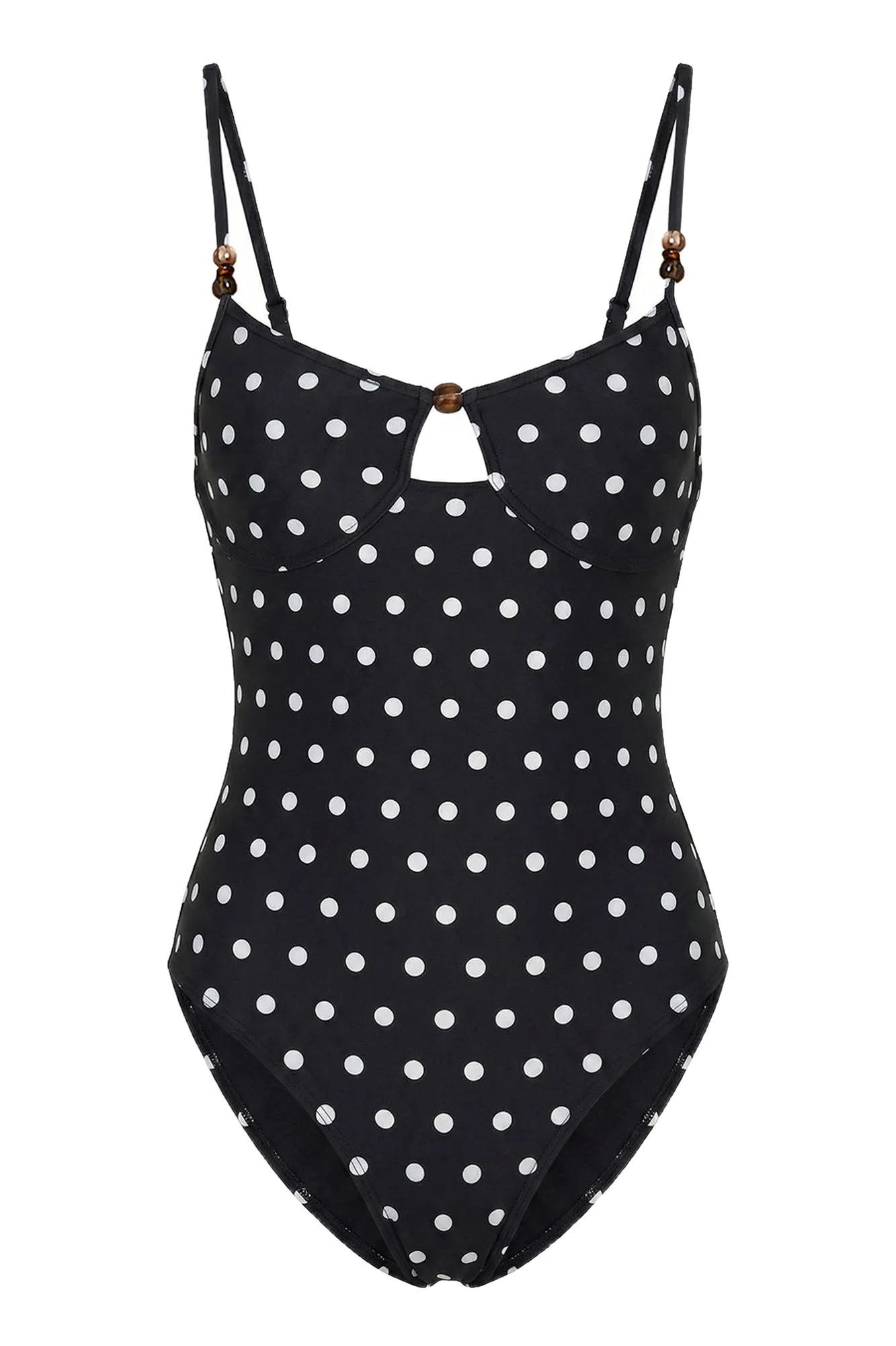 ANELA ONE PIECE SUIT - BLACK IVORY POLKA DOT sold by NICHOLAS product image thumbnail 4