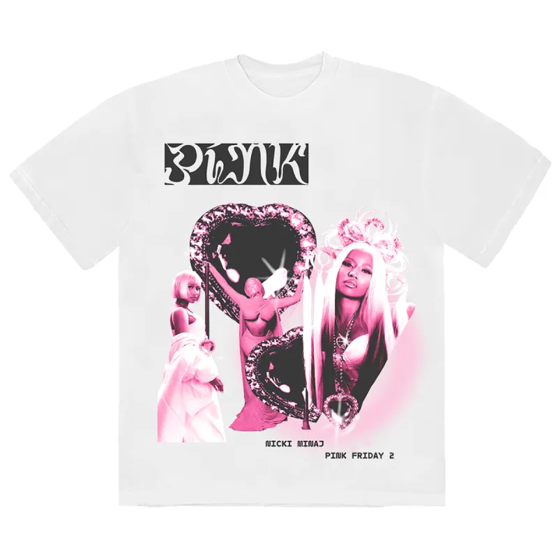 Pink Friday 2 Heart Collage T-Shirt sold by Nicki Minaj