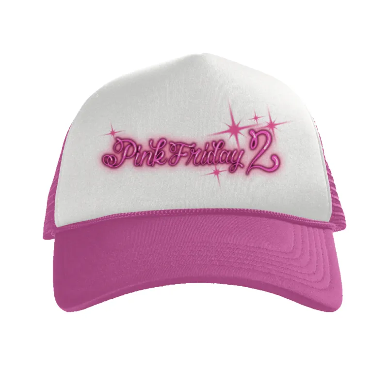 Pink Friday 2 Airbrush Trucker Hat sold by Nicki Minaj