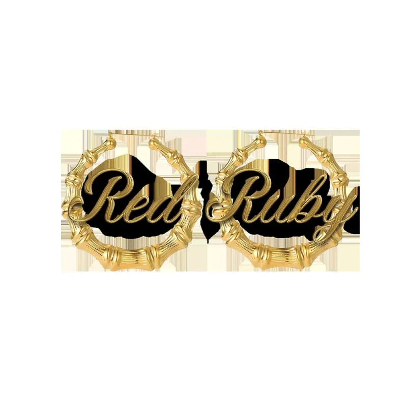 Red Ruby Gold Hoops sold by Nicki Minaj