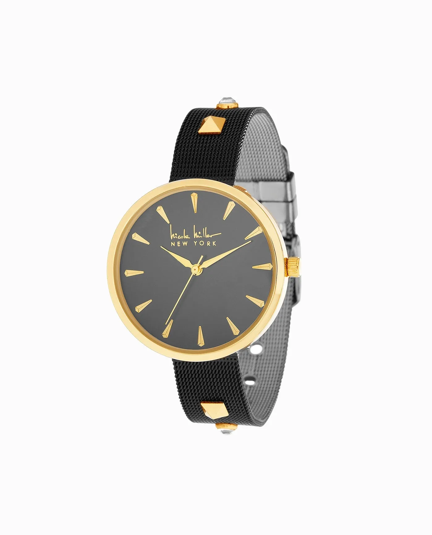 GOLD TONE STAINLESS STEEL STRAP WATCH, 36MM sold by Nicole Miller