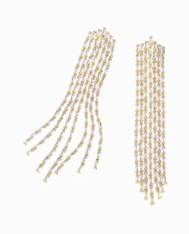 BAGUETTE FRINGE EARRING sold by Nicole Miller