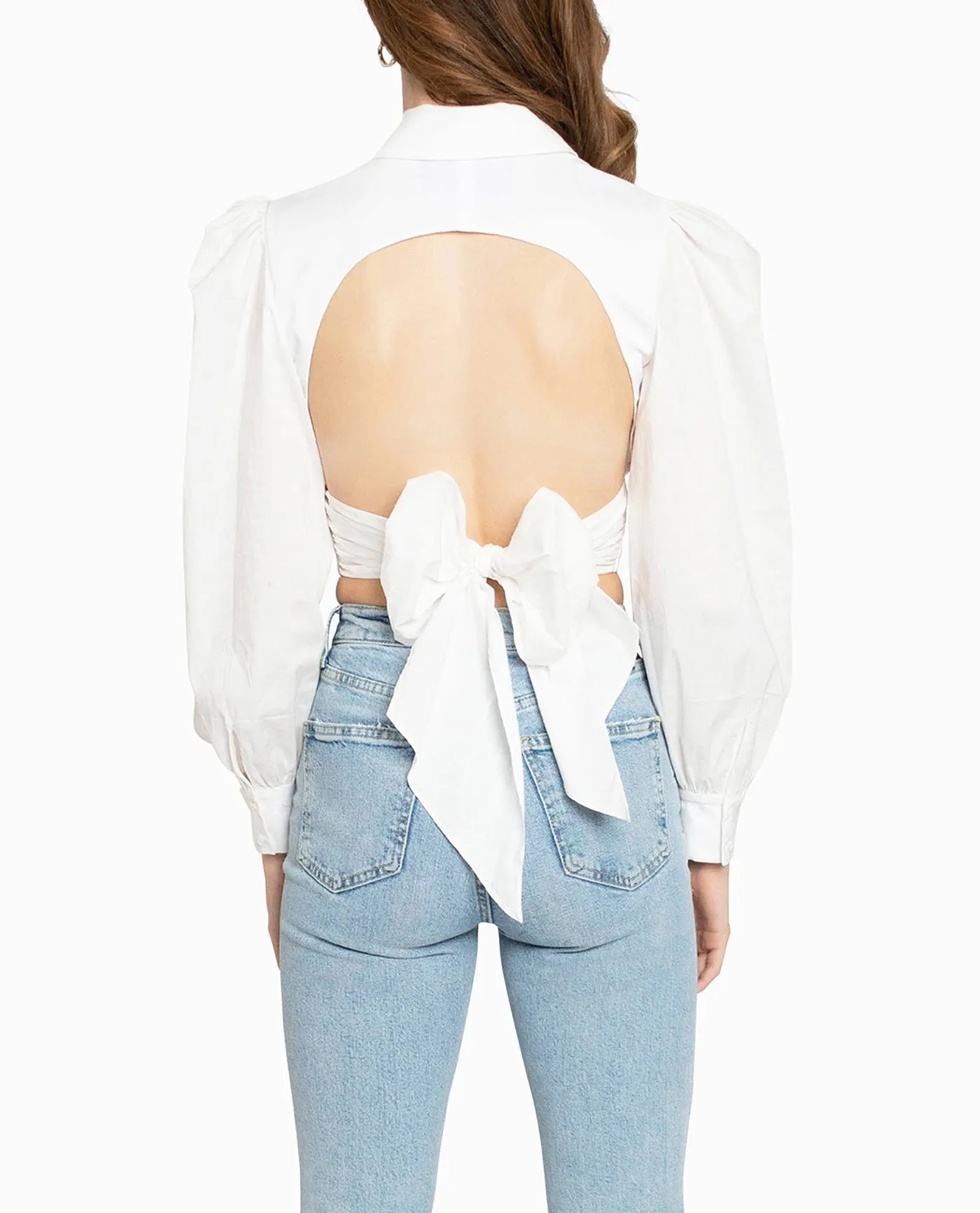 COTTON POPLIN WRAP TOP sold by Nicole Miller product image thumbnail 2