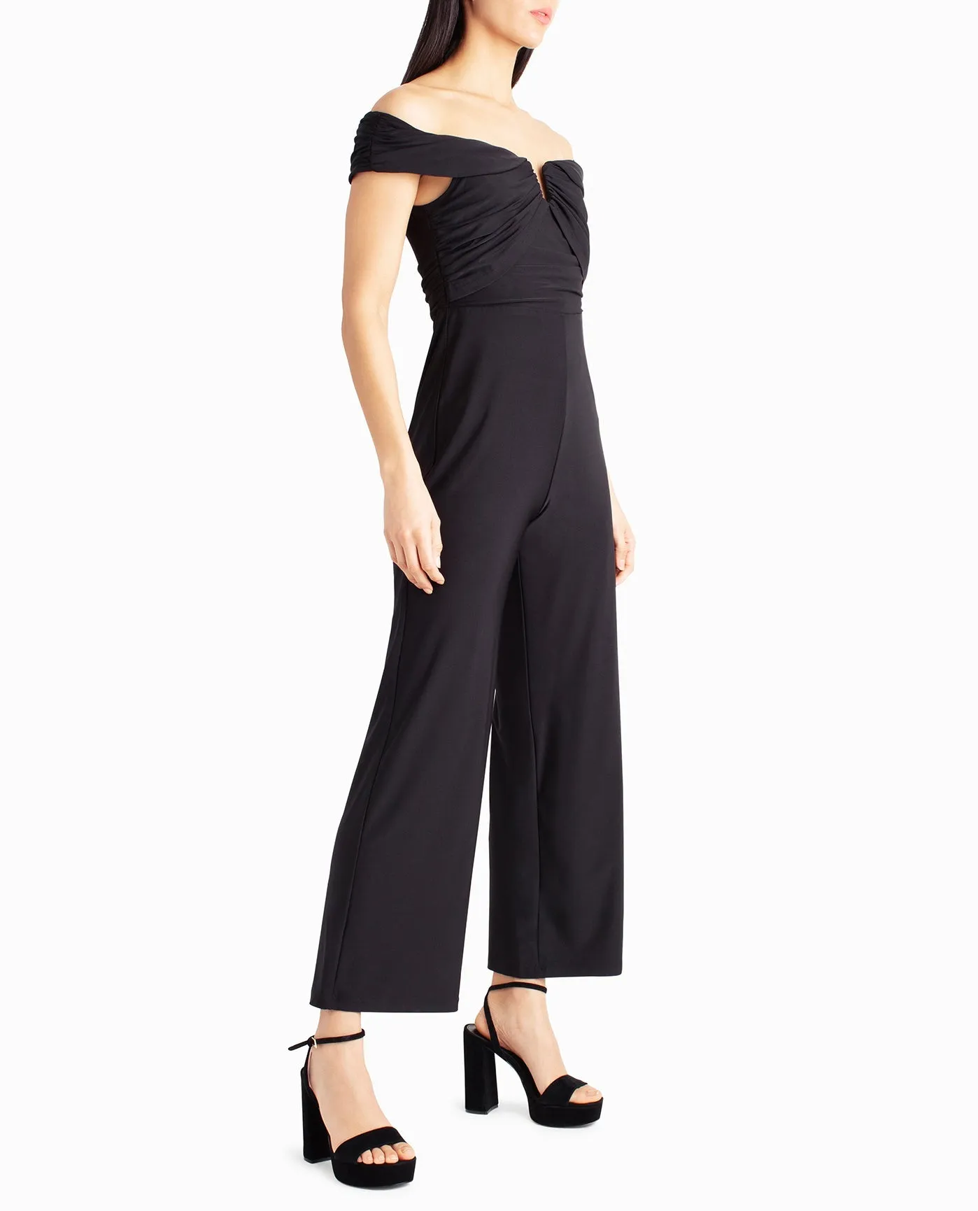 WHITNEY OFF-THE-SHOULDER JUMPSUIT sold by Nicole Miller product image thumbnail 3