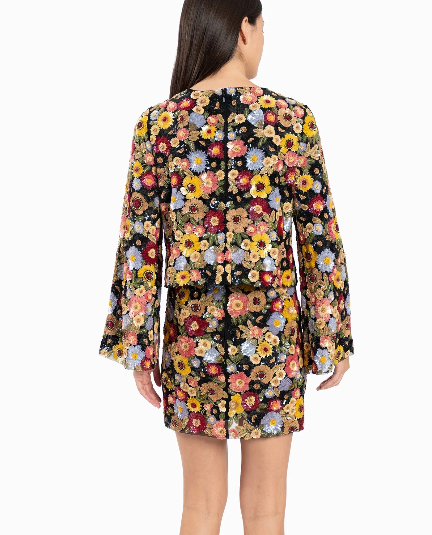 CUSTOM MADE MARIGOLD MOD FLARED SLEEVE TOP sold by Nicole Miller product image thumbnail 2