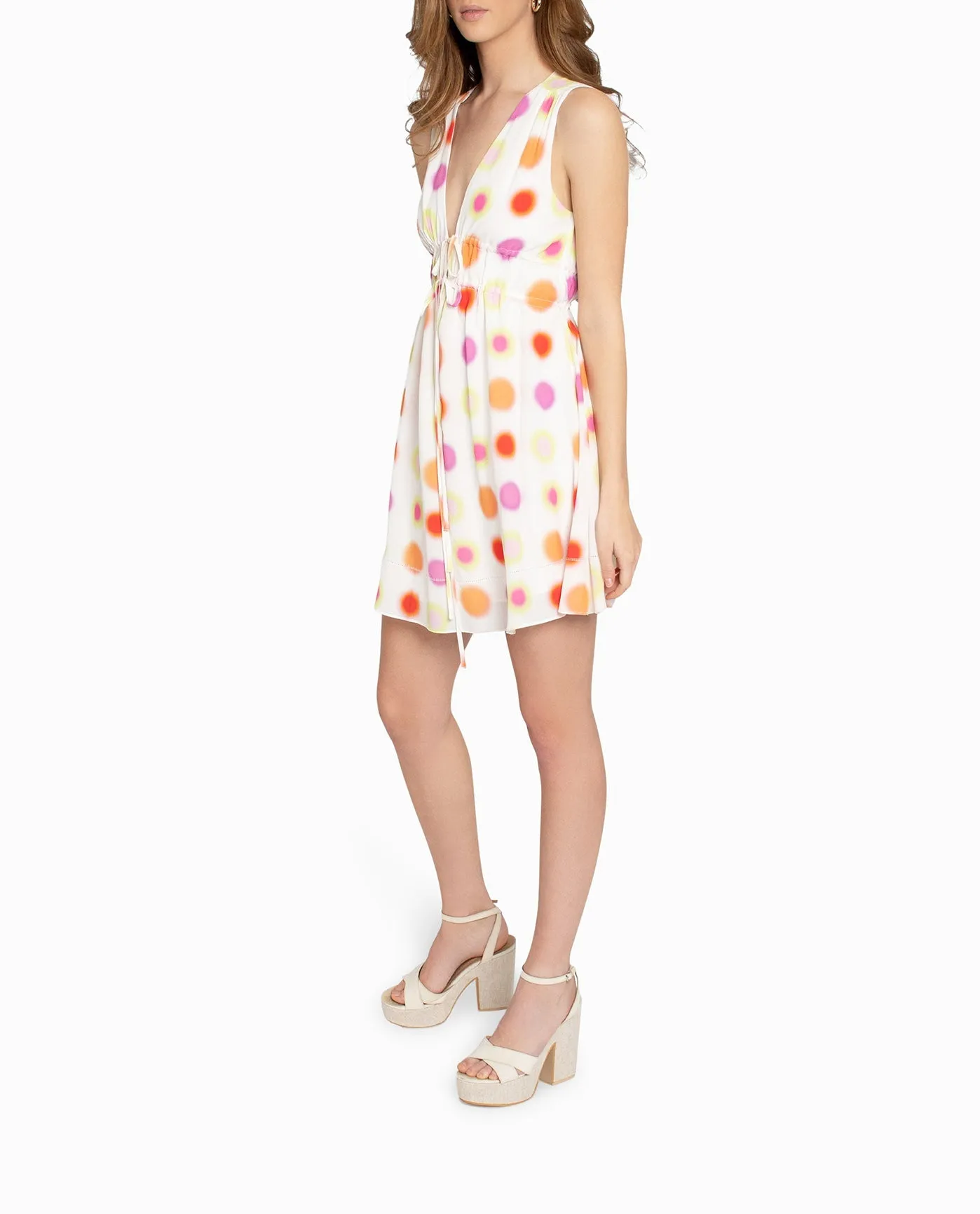 RADIANT AURA SILK MINI DRESS sold by Nicole Miller product image thumbnail 2