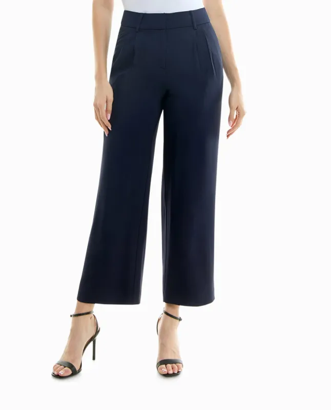 MOJAVE STRETCH PLEATED WIDE LEG PANT sold by Nicole Miller