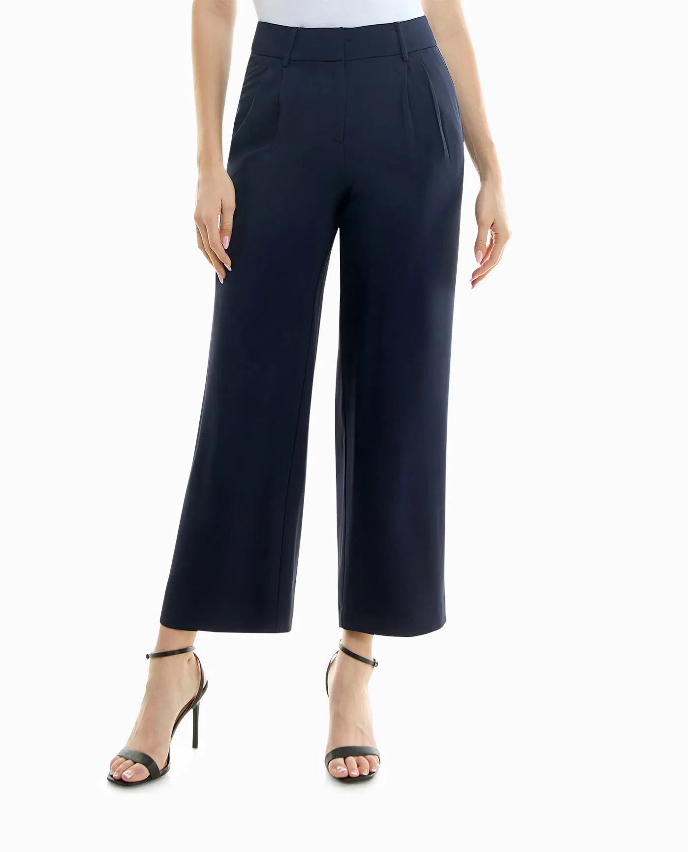 MOJAVE STRETCH PLEATED WIDE LEG PANT sold by Nicole Miller