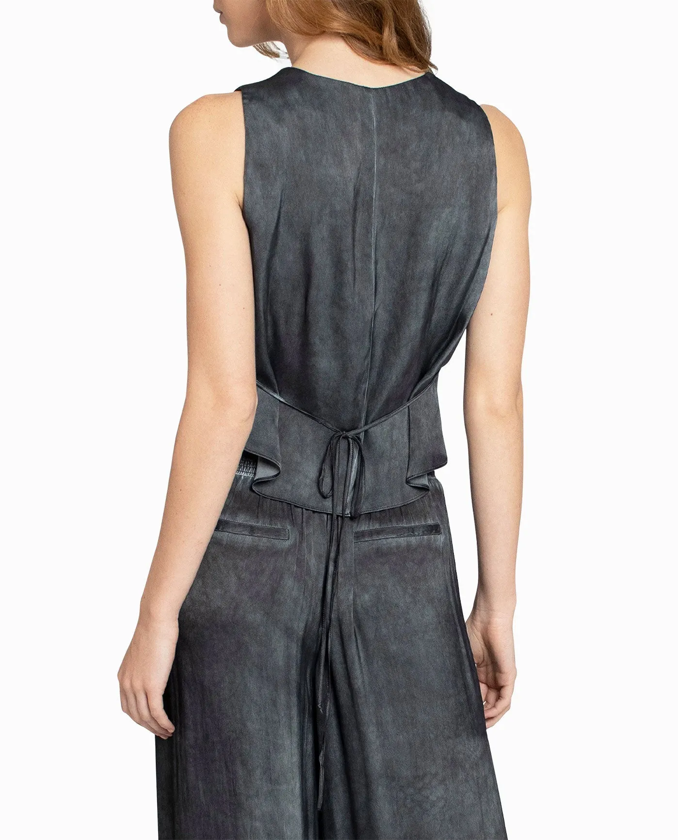 GARMENT DYED V-NECK TOP sold by Nicole Miller product image thumbnail 2