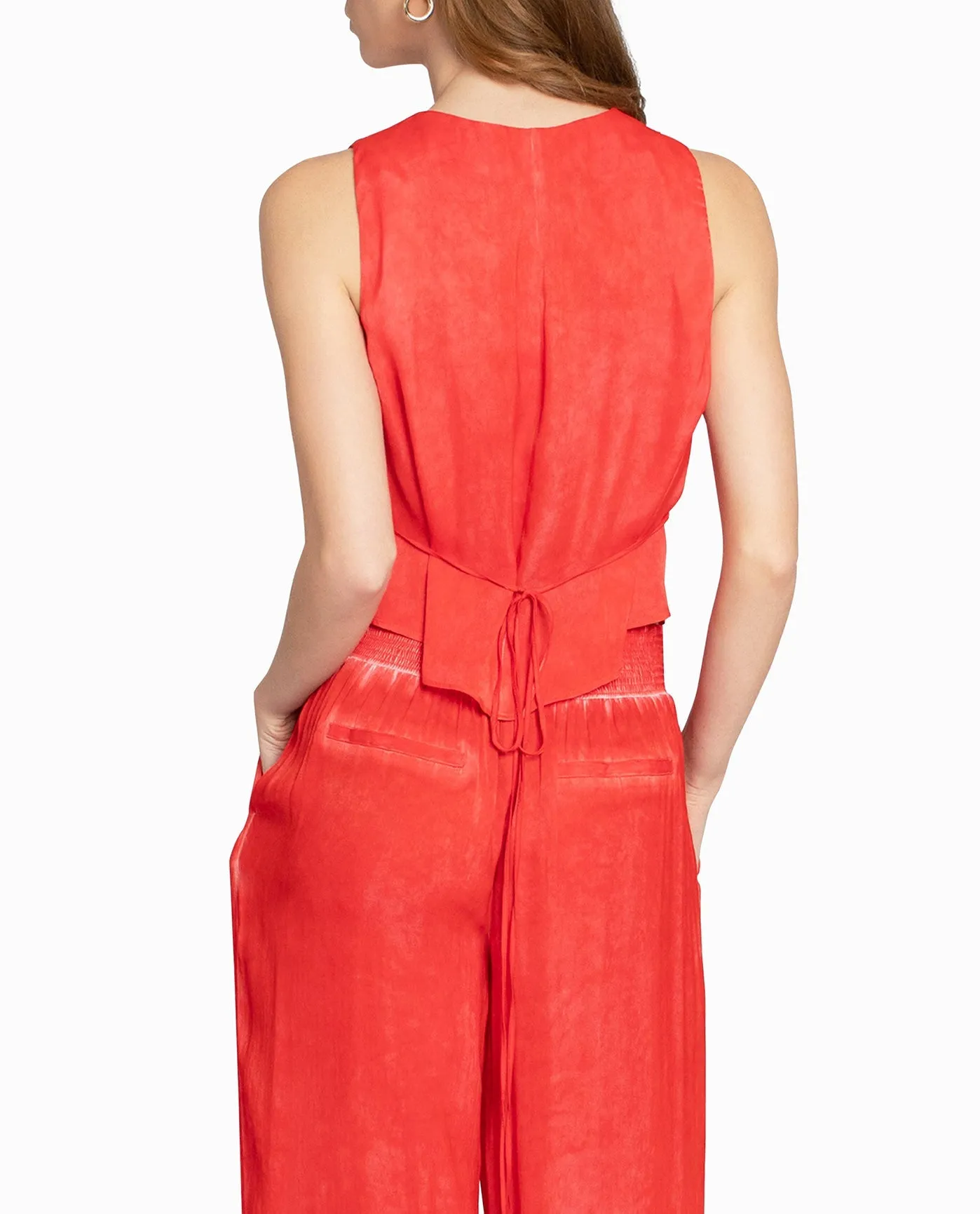 GARMENT DYED V-NECK TOP sold by Nicole Miller product image thumbnail 5