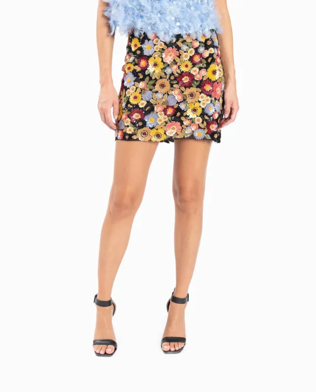 CUSTOM MADE MARIGOLD MOD MINI SKIRT sold by Nicole Miller