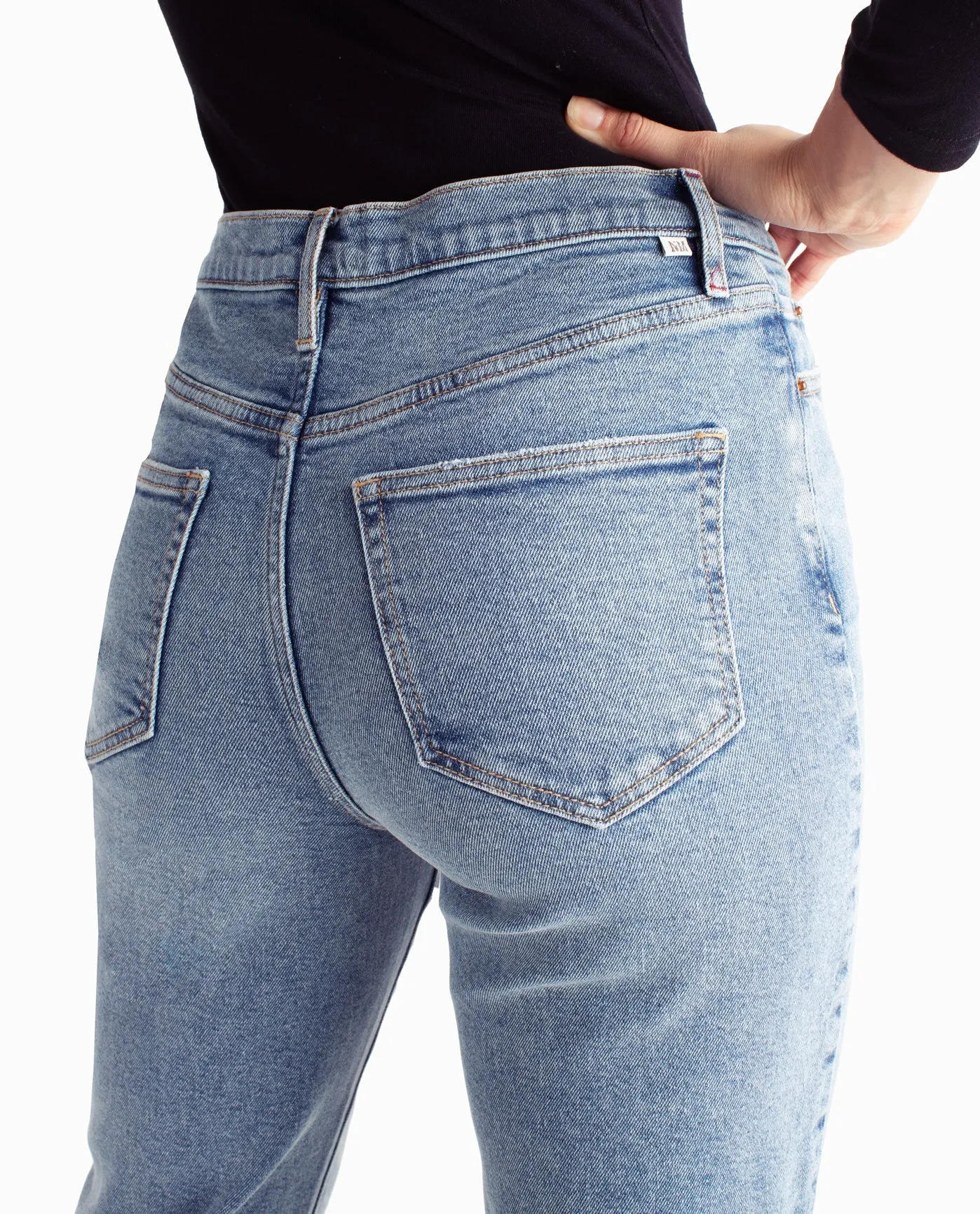 ALPHABET CITY HIGH RISE SLIM STRAIGHT JEAN sold by Nicole Miller product image thumbnail 4