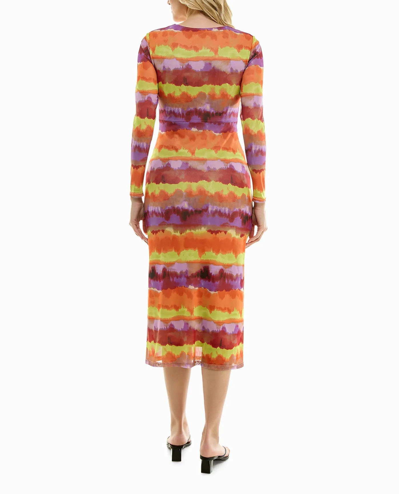 SAHARA MESH LONG SLEEVE MIDI DRESS sold by Nicole Miller product image thumbnail 2