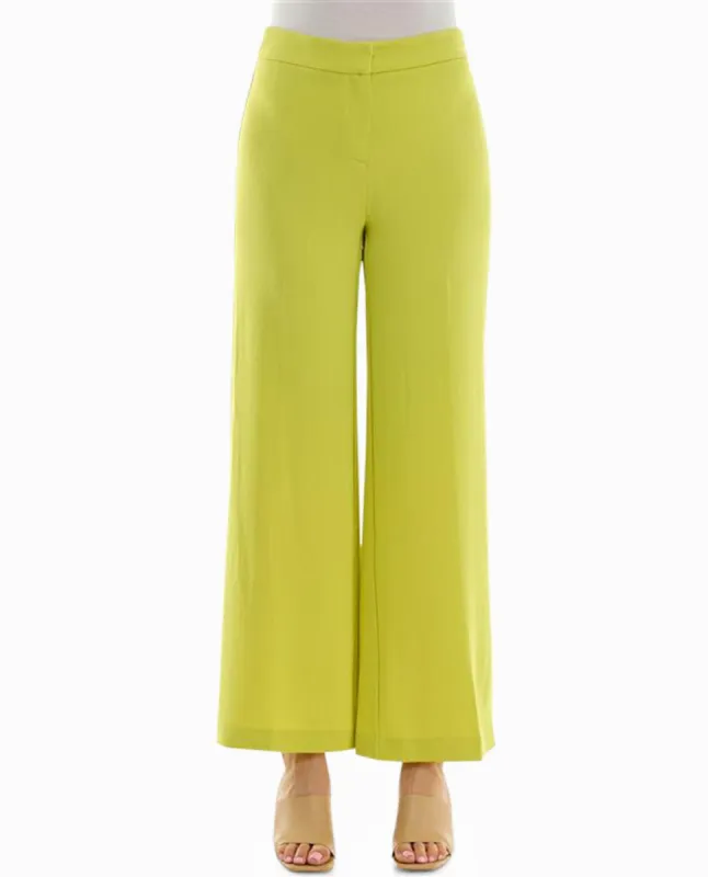 EXCLUSIVE CLAIRE STRETCH CREPE WIDE LEG PANTS made by Nicole Miller