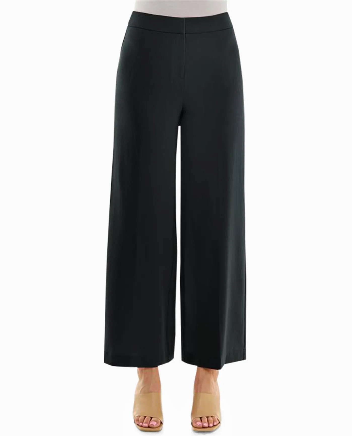 EXCLUSIVE CLAIRE STRETCH CREPE WIDE LEG PANTS sold by Nicole Miller product image thumbnail 5