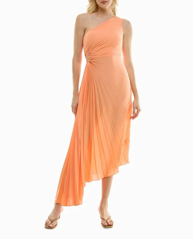 LORA CHIFFON ONE SHOULDER DRESS sold by Nicole Miller