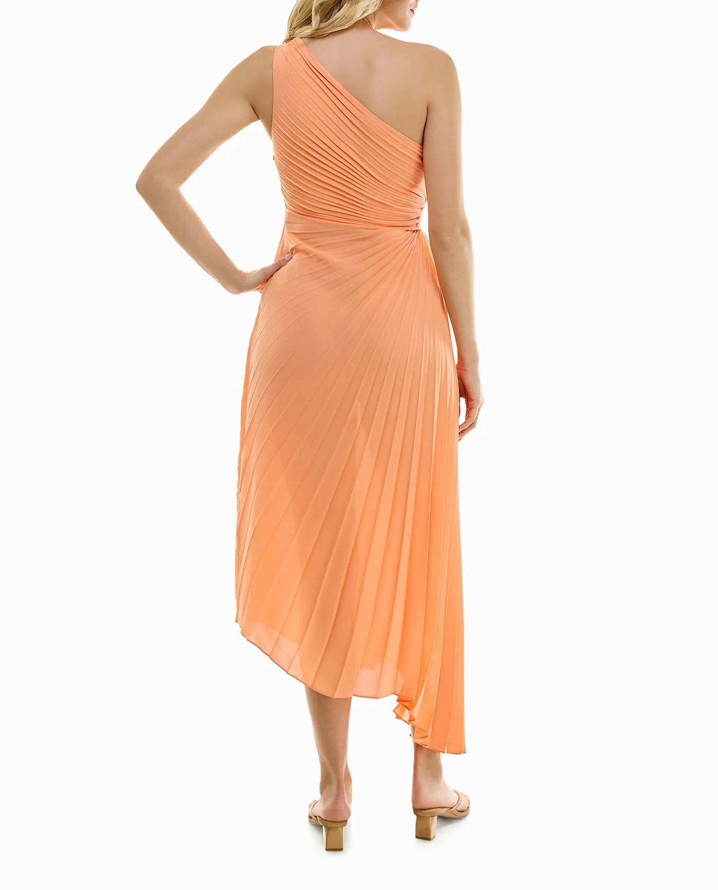 LORA CHIFFON ONE SHOULDER DRESS sold by Nicole Miller product image thumbnail 2