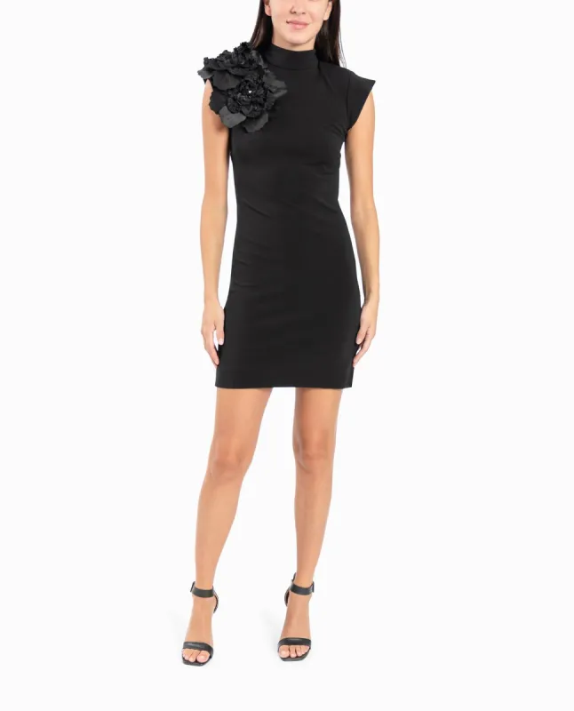 CUSTOM MADE FLEURETTE OPEN BACK MINI DRESS sold by Nicole Miller