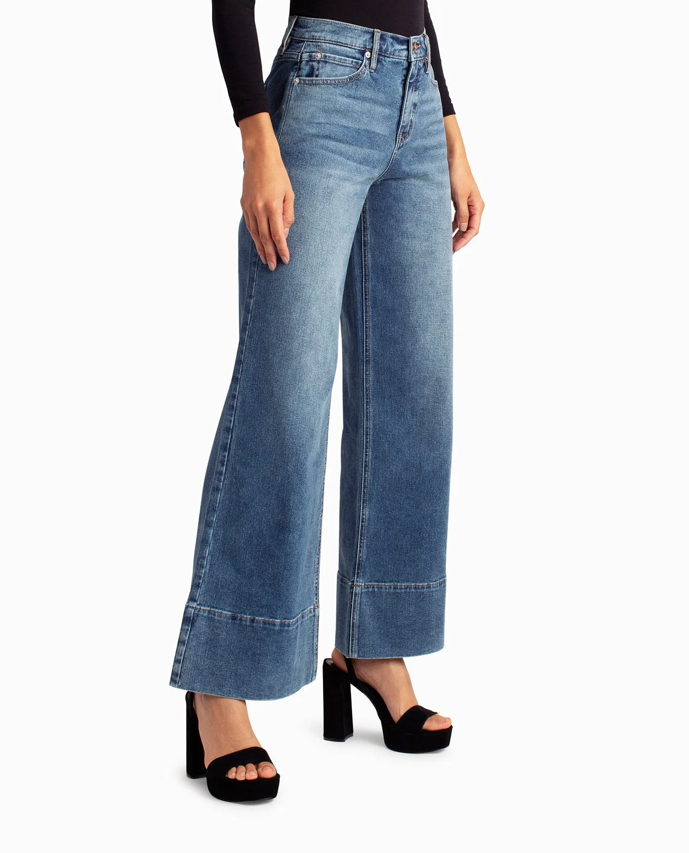 HUDSON YARDS MID RISE WIDE LEG JEAN sold by Nicole Miller product image thumbnail 3
