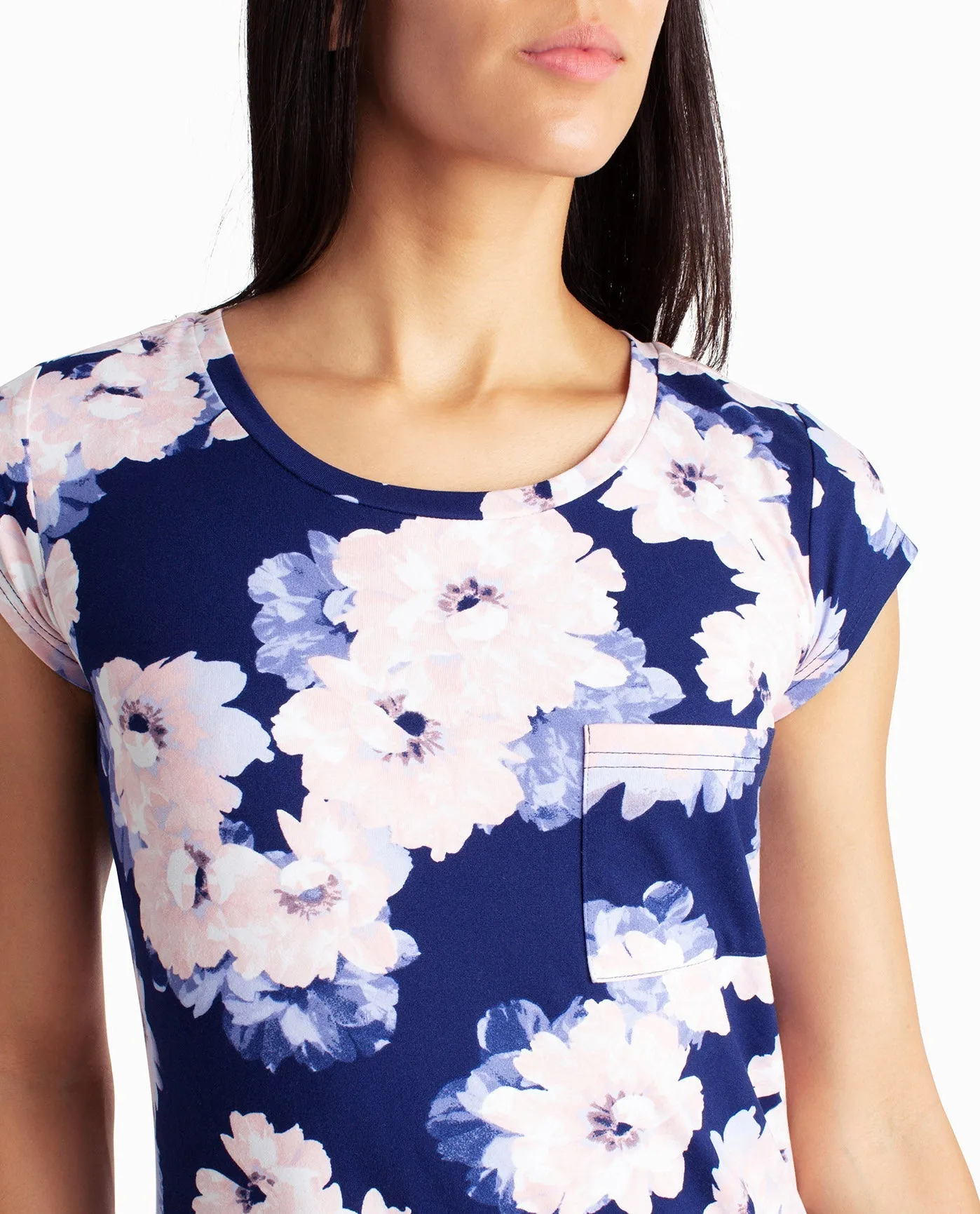 PEACHED JERSEY SCOOP NECK SLEEPSHIRT sold by Nicole Miller product image thumbnail 4