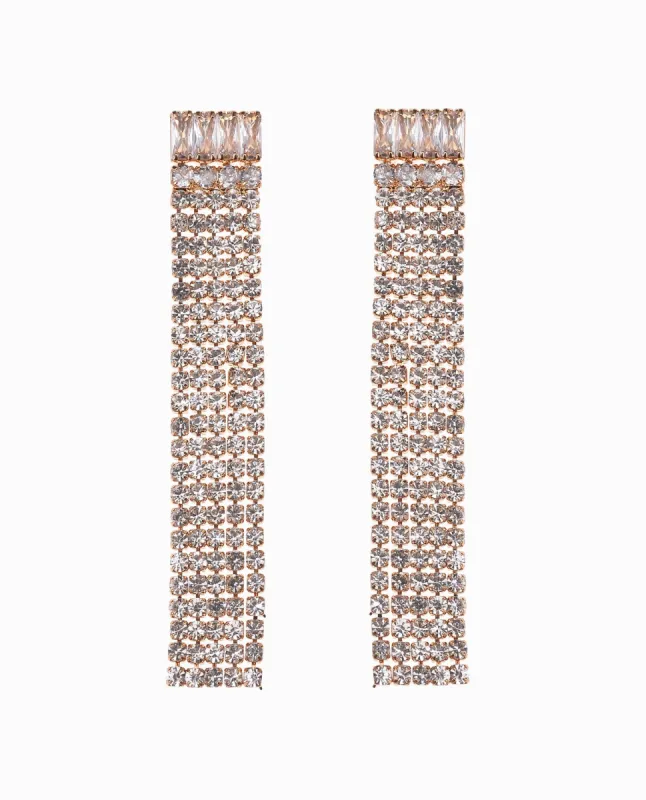 RHINESTONE LINEAR EARRINGS sold by Nicole Miller