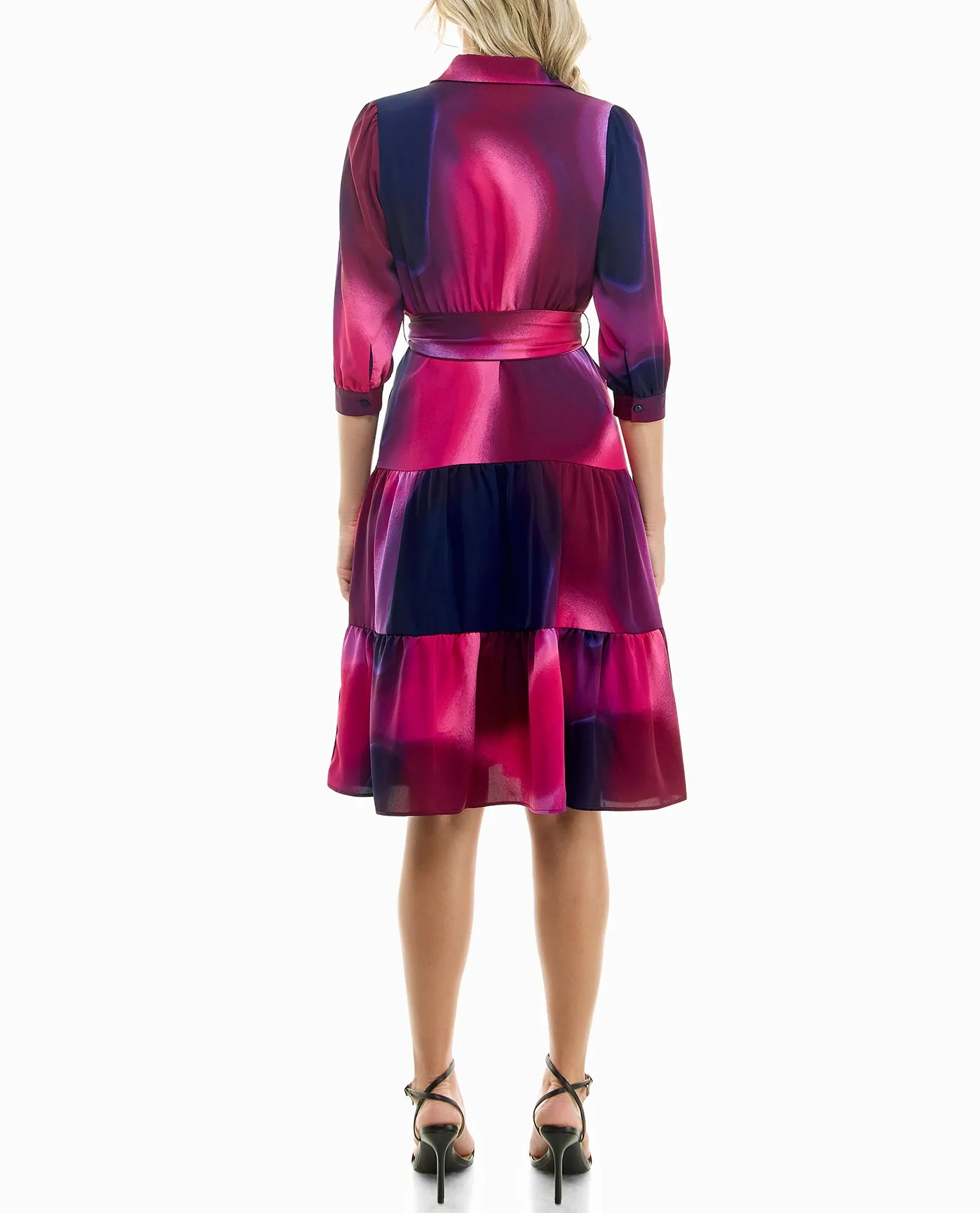 KATY SILK MIDI SHIRT DRESS sold by Nicole Miller product image thumbnail 2