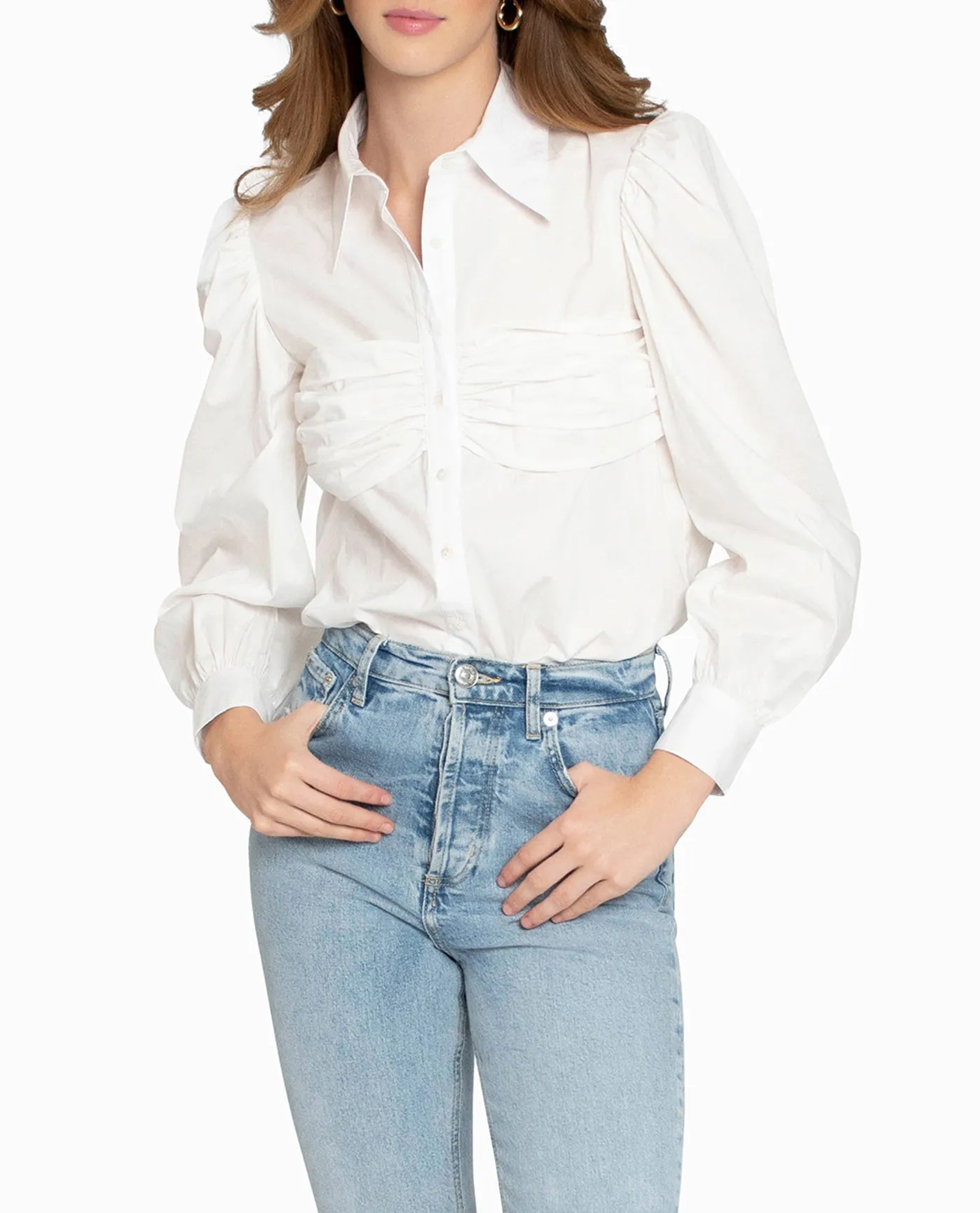 COTTON POPLIN BUTTON DOWN sold by Nicole Miller product image thumbnail 3