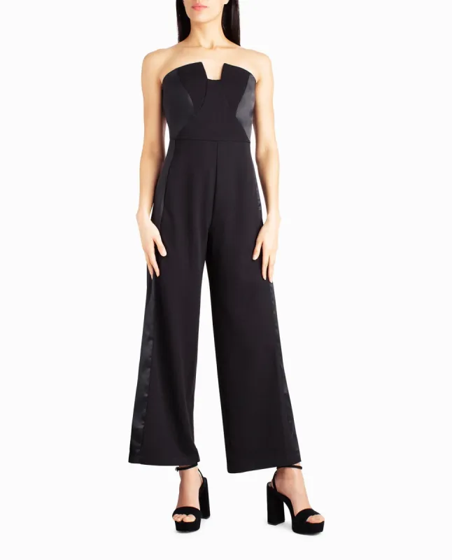 JASMINE CREPE TUXEDO JUMPSUIT sold by Nicole Miller