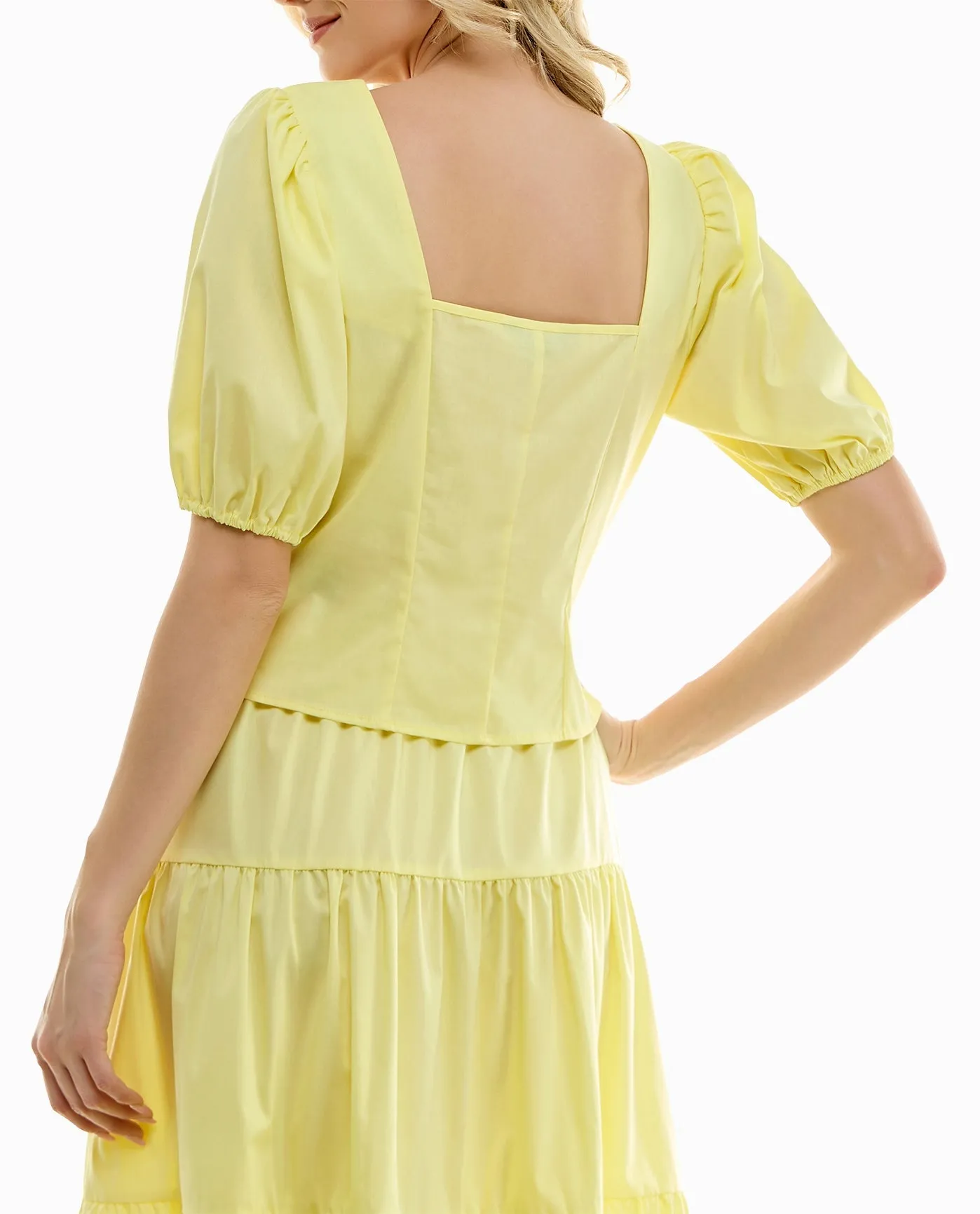 IRIS STRETCH POPLIN SCOOP NECK TOP sold by Nicole Miller product image thumbnail 2
