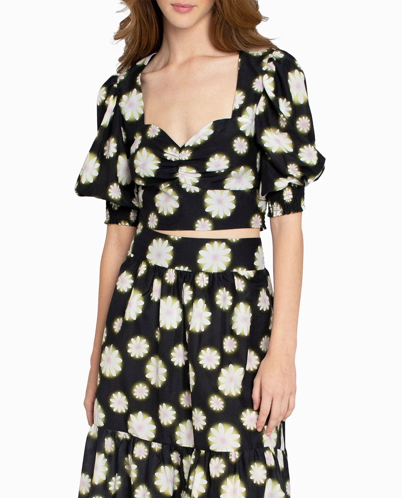 HAZY DAISY COTTON SWEETHEART TOP sold by Nicole Miller product image thumbnail 3