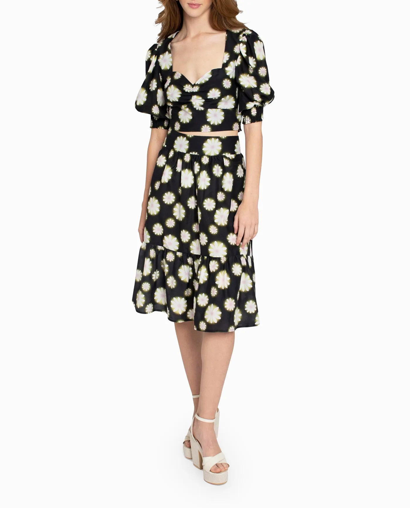 HAZY DAISY COTTON SWEETHEART TOP sold by Nicole Miller