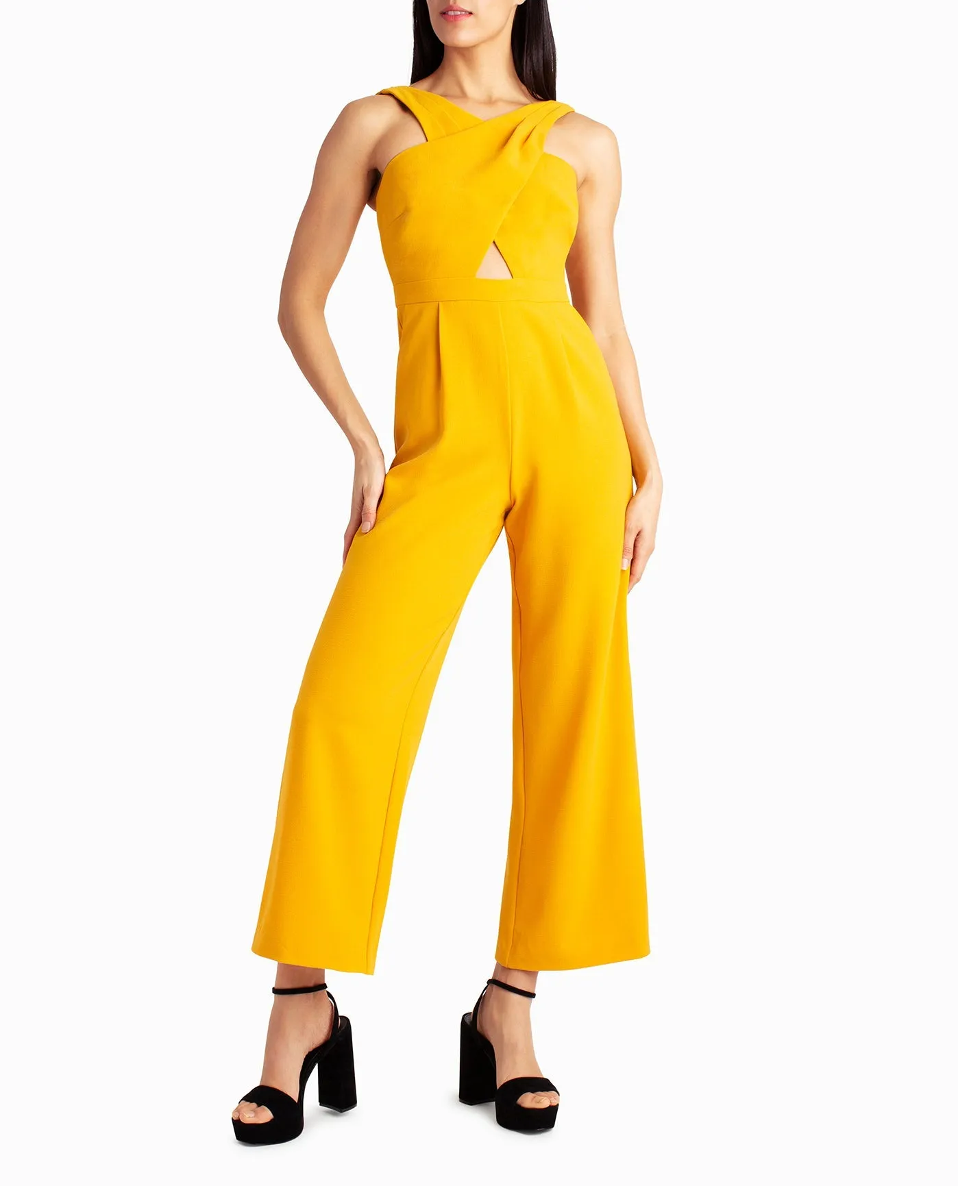 CHARLI STRETCH CREPE HALTER NECK JUMPSUIT sold by Nicole Miller