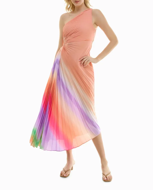 LORA CHIFFON ONE SHOULDER DRESS sold by Nicole Miller