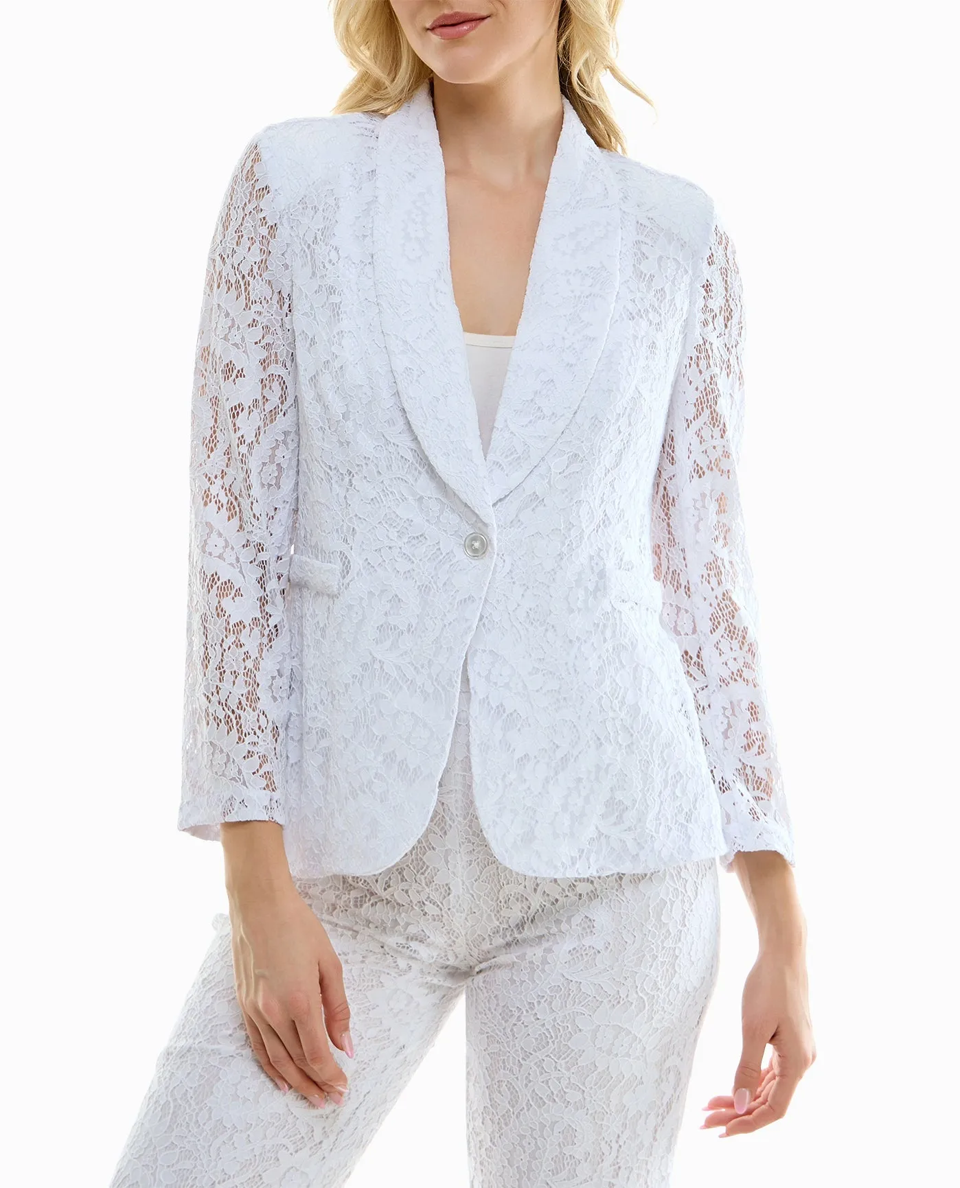 LILY LACE ONE BUTTON BLAZER sold by Nicole Miller