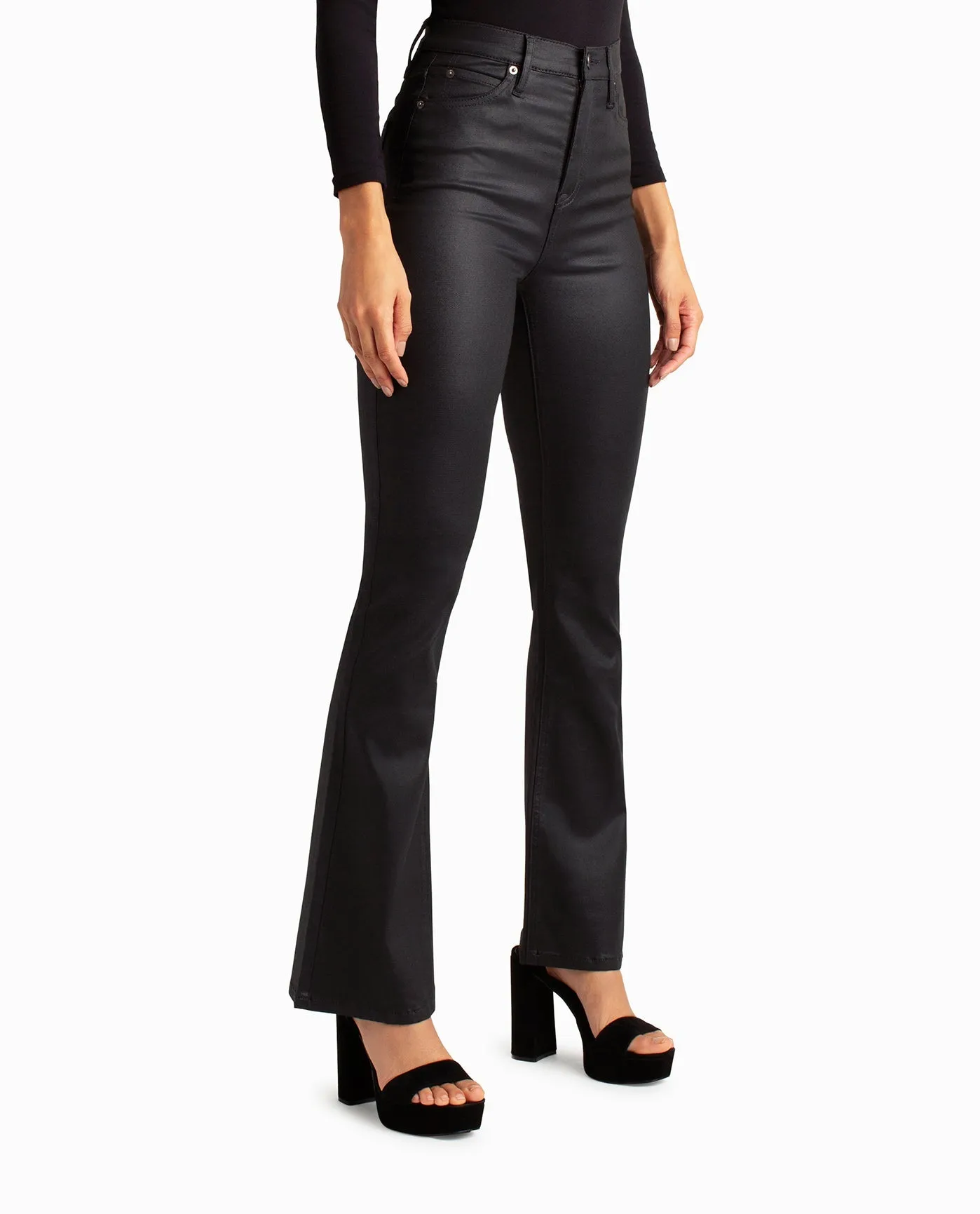 GLISTEN HIGH RISE FLARED JEAN sold by Nicole Miller product image thumbnail 3