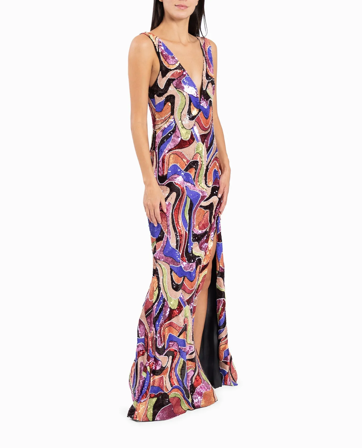 CUSTOM MADE SUNNYLAND SWIRL GOWN sold by Nicole Miller product image thumbnail 3