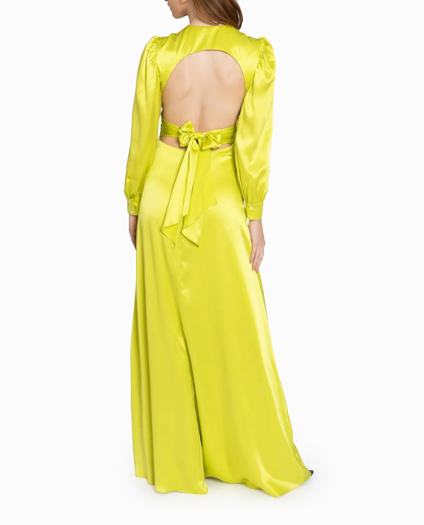STRETCH SILK PLUNGE GOWN sold by Nicole Miller product image thumbnail 3