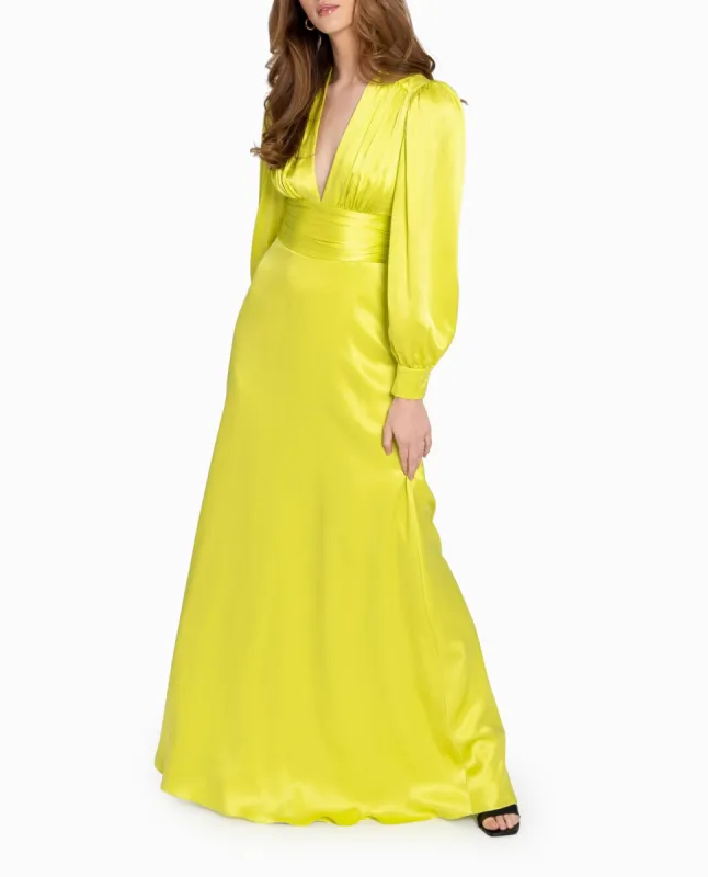 STRETCH SILK PLUNGE GOWN sold by Nicole Miller