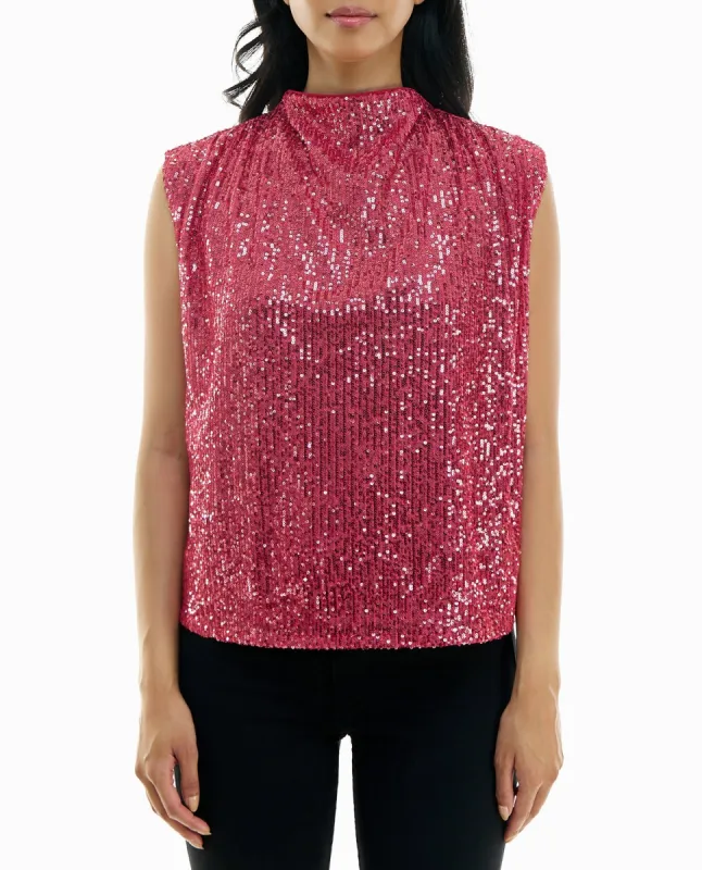 GEMMA ALL OVER SEQUIN SLEEVELESS TOP sold by Nicole Miller