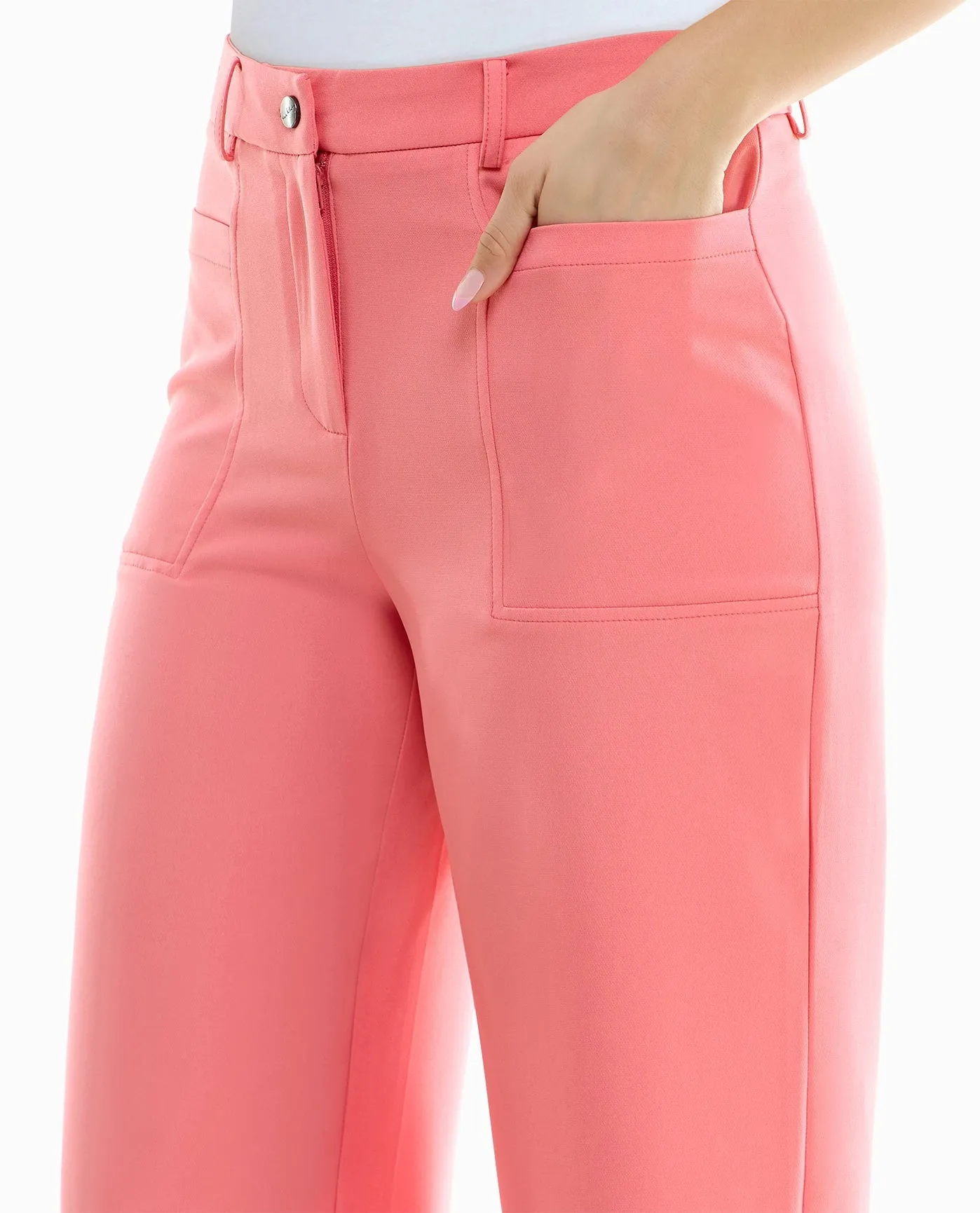 MERCER STRETCH CROPPED ZIP FRONT FLARE PANT sold by Nicole Miller product image thumbnail 3