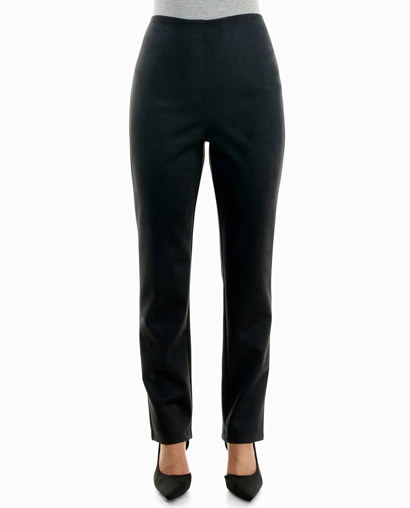 LANEY VEGAN SUEDE PULL ON SLIM LEG PANT sold by Nicole Miller product image thumbnail 3