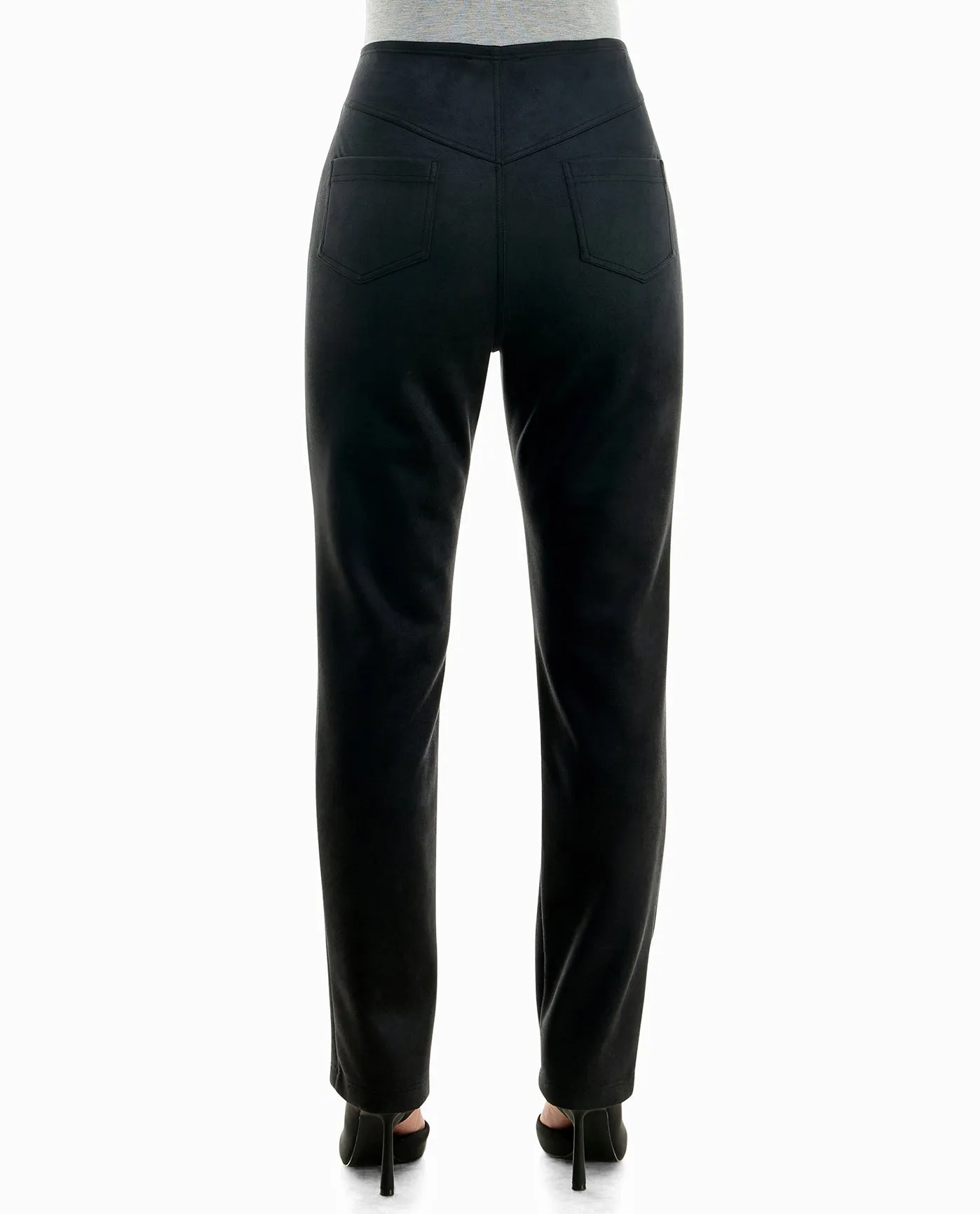 LANEY VEGAN SUEDE PULL ON SLIM LEG PANT sold by Nicole Miller product image thumbnail 4