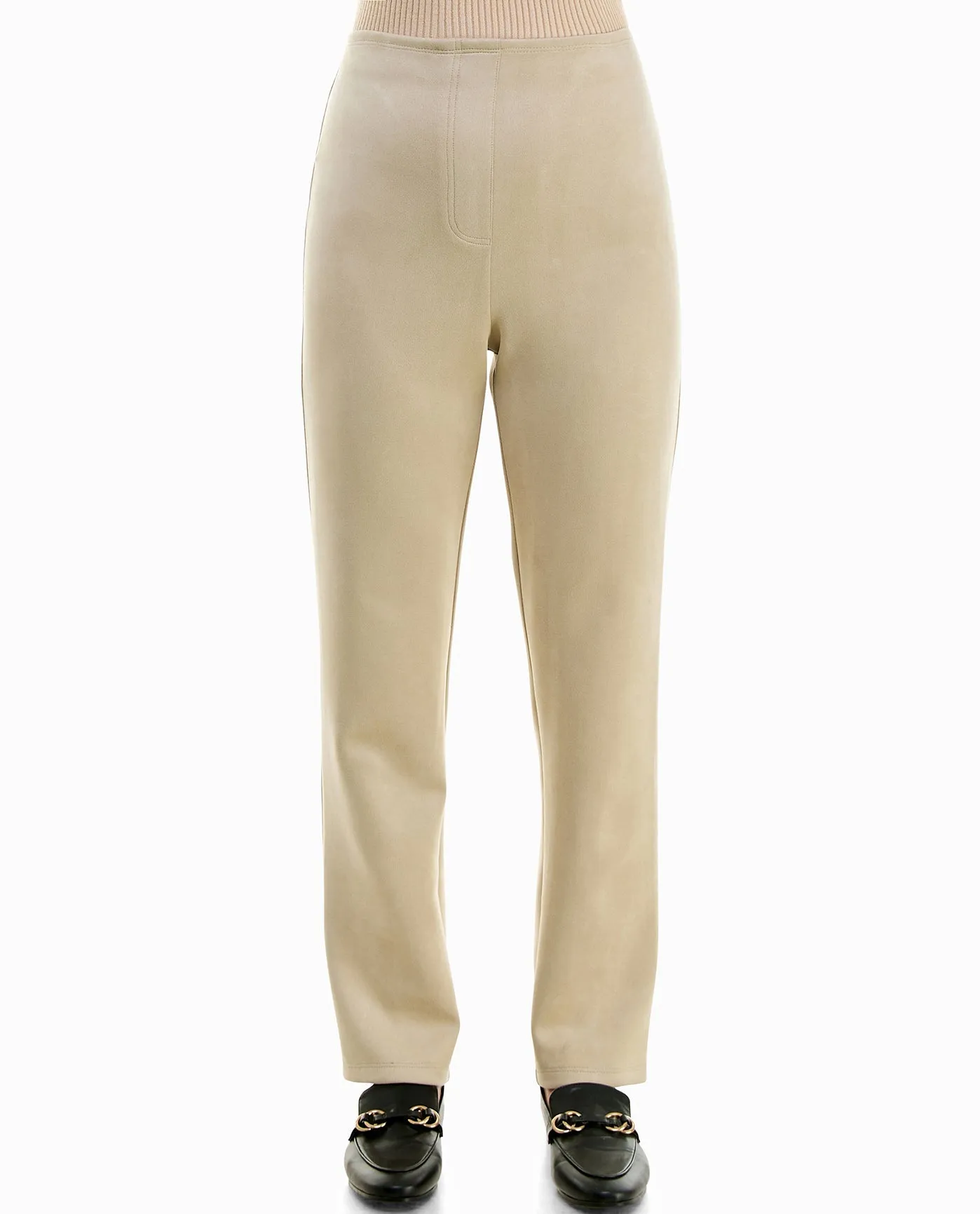 LANEY VEGAN SUEDE PULL ON SLIM LEG PANT sold by Nicole Miller