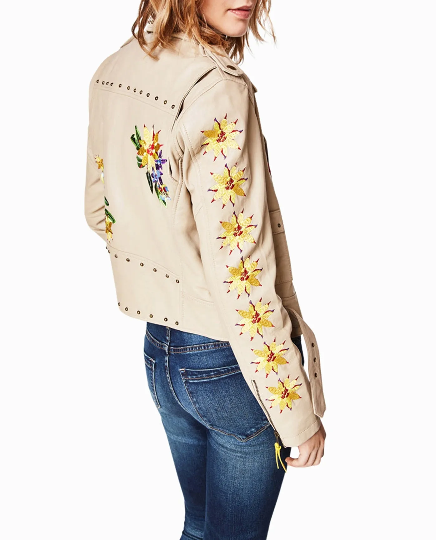 AMAZON EMBROIDERED MOTO JACKET sold by Nicole Miller product image thumbnail 3