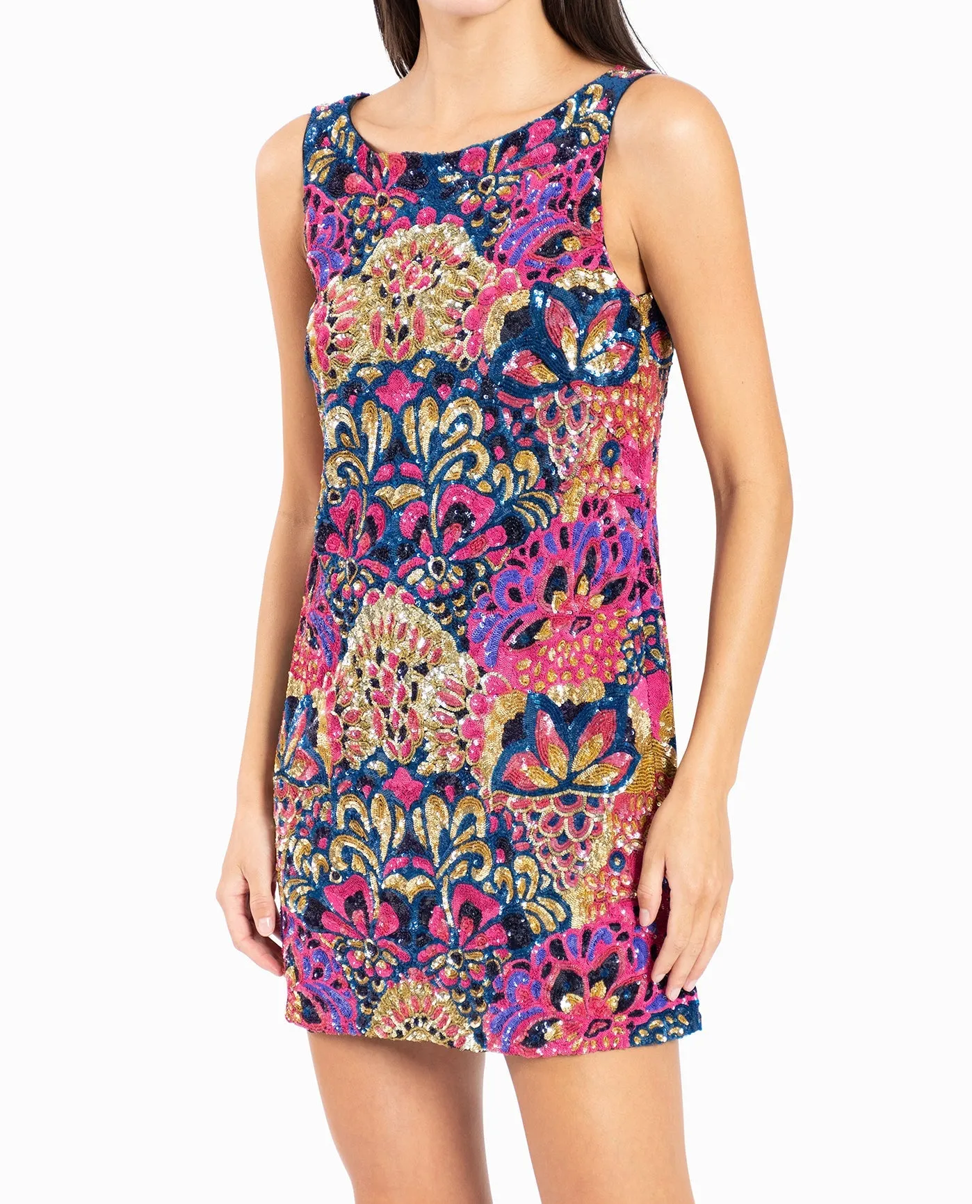 CUSTOM MADE PARADISE PALMS SHIFT DRESS sold by Nicole Miller product image thumbnail 4