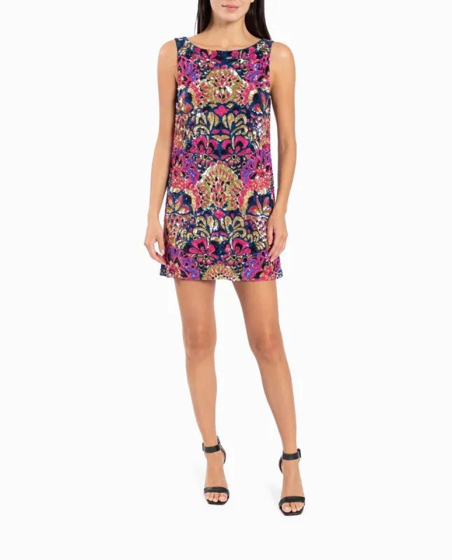 CUSTOM MADE PARADISE PALMS SHIFT DRESS made by Nicole Miller