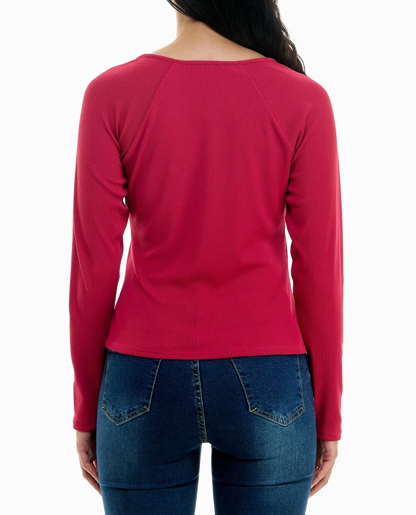 SADIE RIB KNIT LONG SLEEVE SCOOP NECK PULLOVER sold by Nicole Miller product image thumbnail 2
