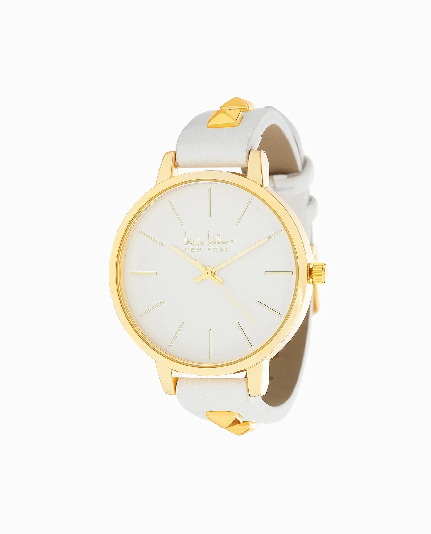 GOLD TONE STRAP WATCH, 38MM sold by Nicole Miller