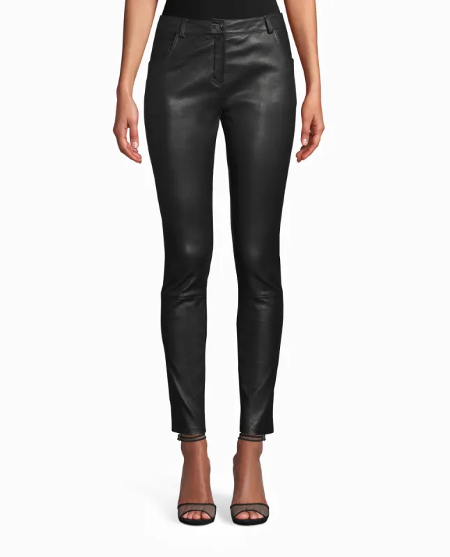 LEATHER PANT made by Nicole Miller